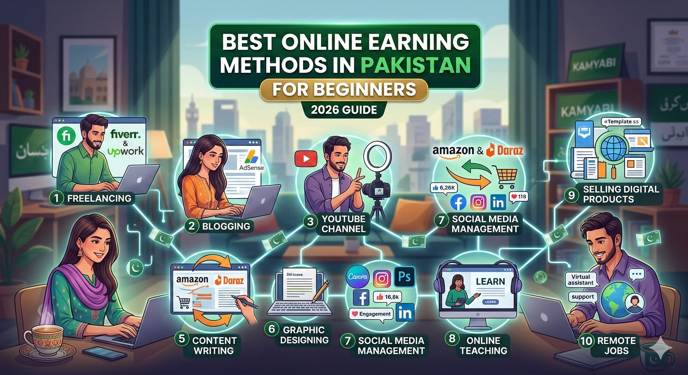 Online Earning Pakistan: 10 Best Methods for Beginners